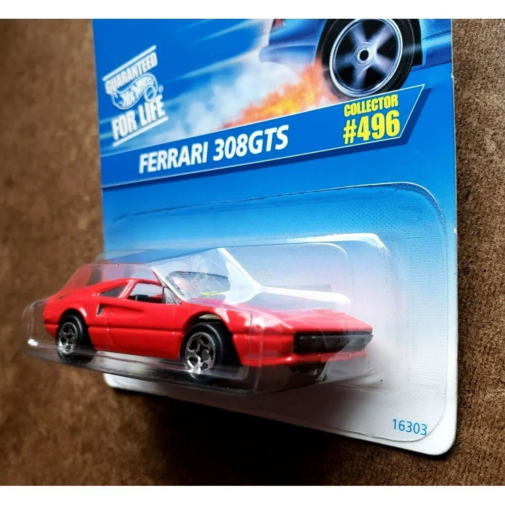 1996 Hot Wheels FERRARI 308 GTS CORGI RED MAINLINE SERIES #496 #16303 1:64 5-SP